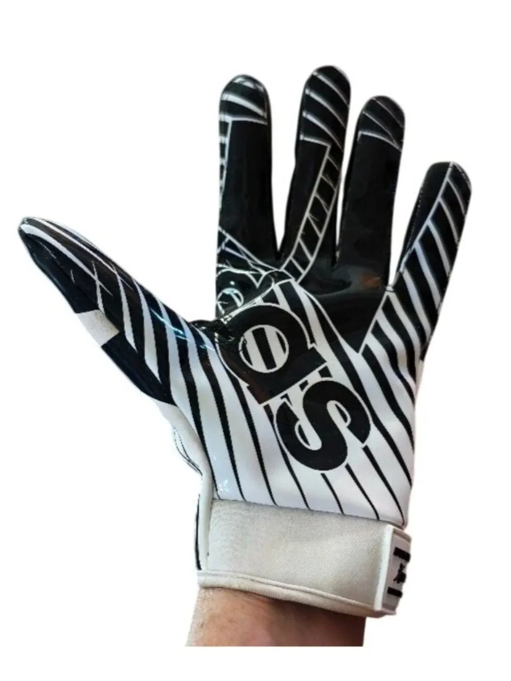 Adidas Filthy Quick 4.0 Receiver Gloves Lg Football Grip White Black Adult SFIA